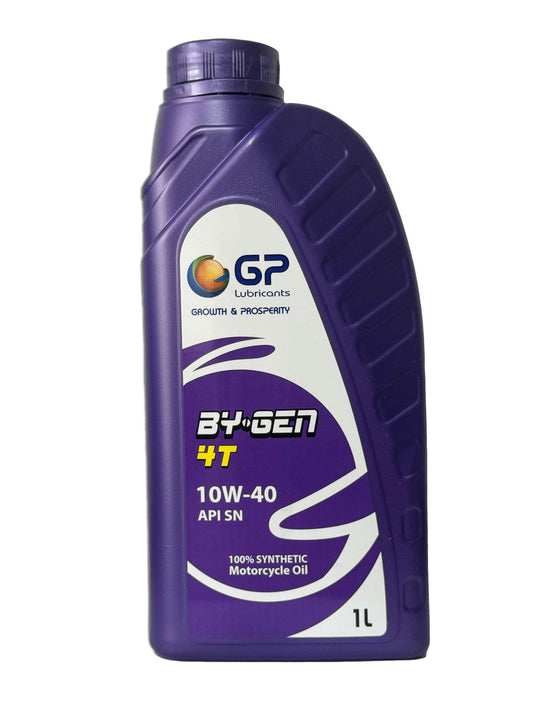 General Petroleum BYGEN 4T SAE 10W40 API SN Aceite 100% Sintetico para Motocicletas