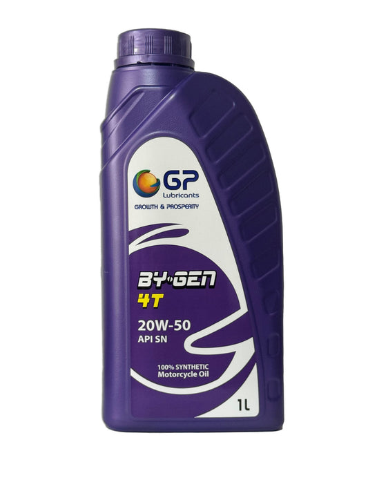 General Petroleum BYGEN 4T SAE 20W50 API SN Aceite 100% Sintetico para Motocicletas