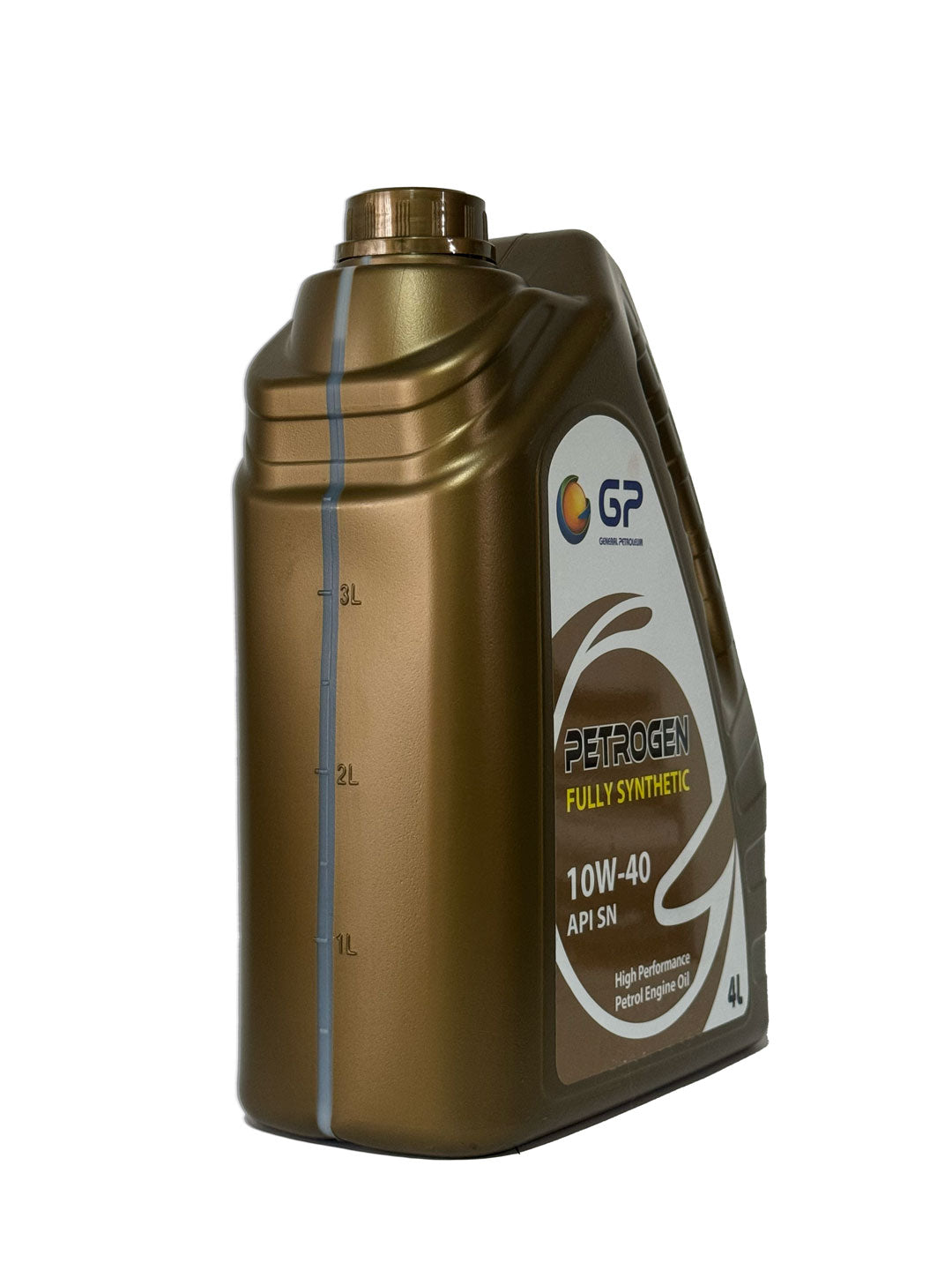 General Petroleum PETROGEN SAE 10W40 API SN Aceite 100% Sintetico de 4 litros para Auto y Camioneta