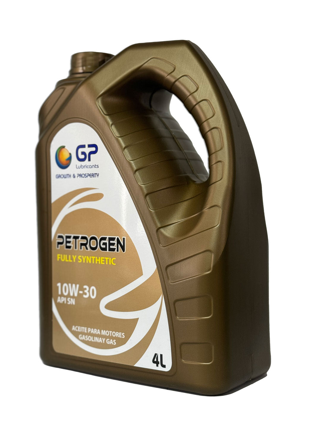 General Petroleum PETROGEN SAE 10W30 API SN Aceite 100% Sintetico de 4 litros para Auto y Camioneta